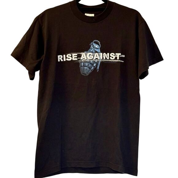 Vintage Y2K Rise Against 2003 Grenade Cinder Block Band Shirt Adult Medium - Picture 1 of 4